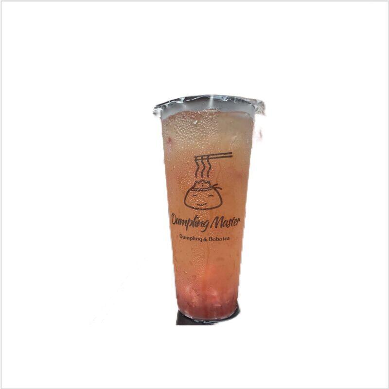 Strawberry Orange Jasmine Green Tea w. Lychee Jelly